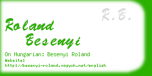 roland besenyi business card